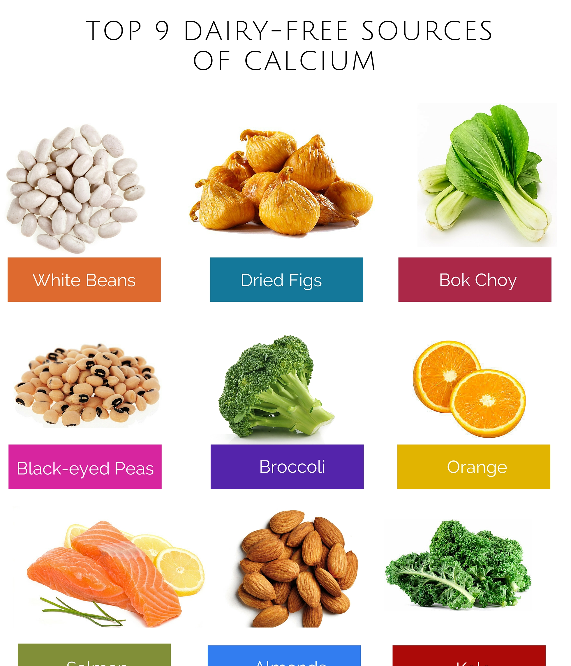 Top 9 Dairy Free Sources of Calcium – Calcium Vitamin Supplements